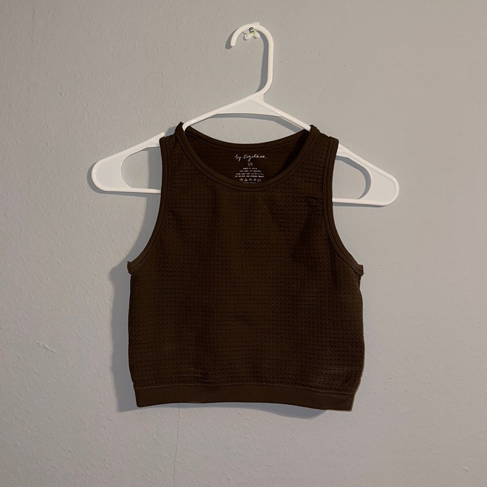 brown waffle tank